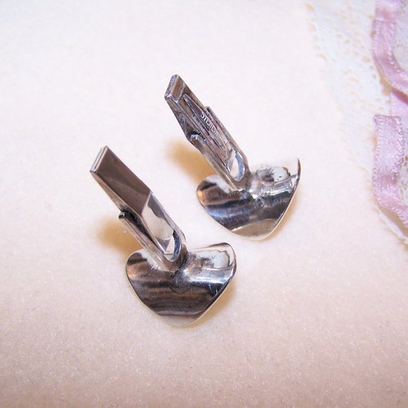 Signed Jenni Sterling Silver "Thumbprint" Cufflinks - Picture 8 of 9